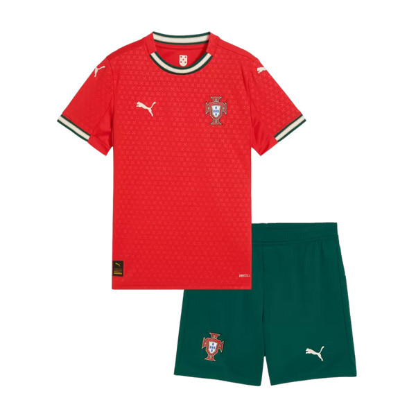 Portugal Home Soccer Jersey Kit 2025 Kids(Jersey+Shorts)