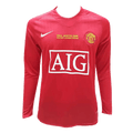 Retro Manchester United UCL Final Home Long Sleeve Jersey 2007/08