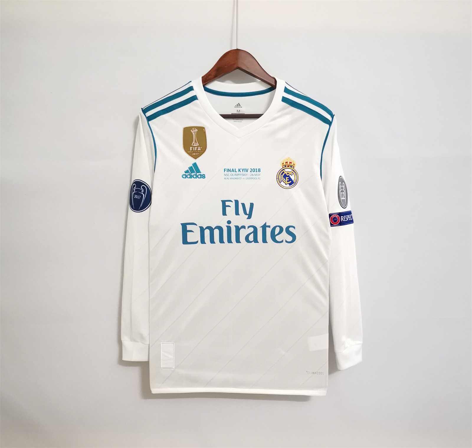 Real Madrid 2017/2018 Home Kit – long sleeves