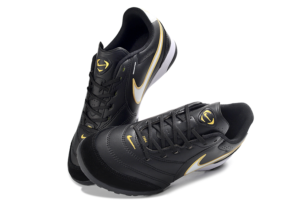 Tiempo Legend Elite TF black and white and gold turf shoe, view 7