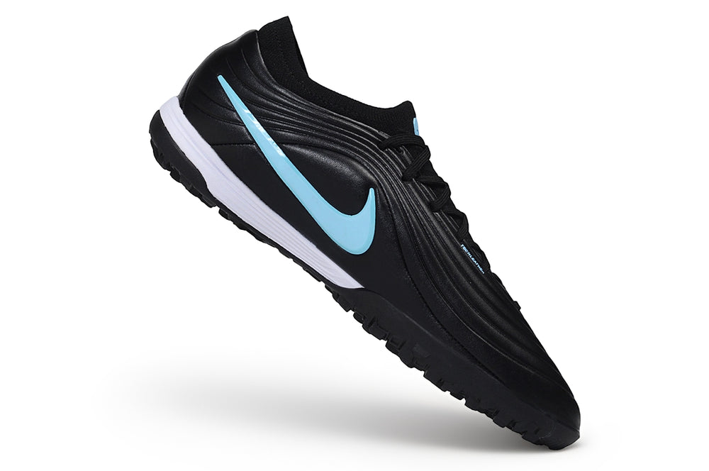 Tiempo Legend Elite TF black and light blue turf shoe, view 3