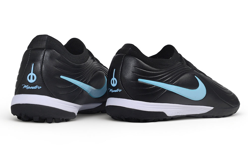 Tiempo Legend Elite TF black and light blue turf shoe, view 6