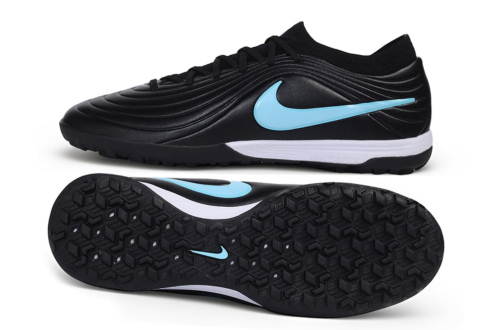 Tiempo Legend Elite TF black and light blue turf shoe, view 7