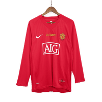 Retro Manchester United UCL Final Home Long Sleeve Jersey 2007/08