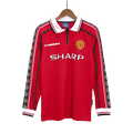 Retro Manchester United Home Long Sleeve Jersey 1998/00