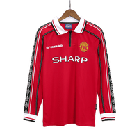 Retro Manchester United Home Long Sleeve Jersey 1998/00