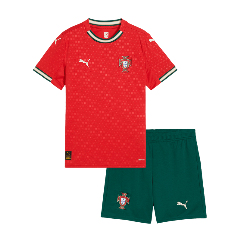 Portugal Home Soccer Jersey Kit 2025 Kids(Jersey+Shorts)
