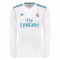 Retro Real Madrid Home Long Sleeve Jersey 2017/18