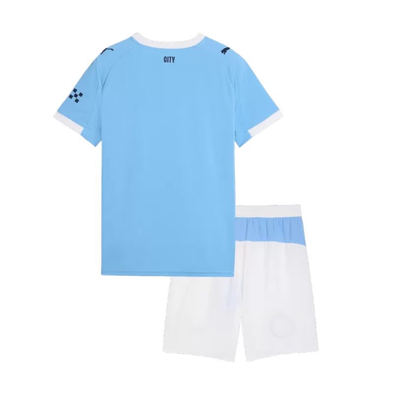 Manchester City Home Soccer Jersey Kit 2025/26 Kids(Jersey+Shorts)