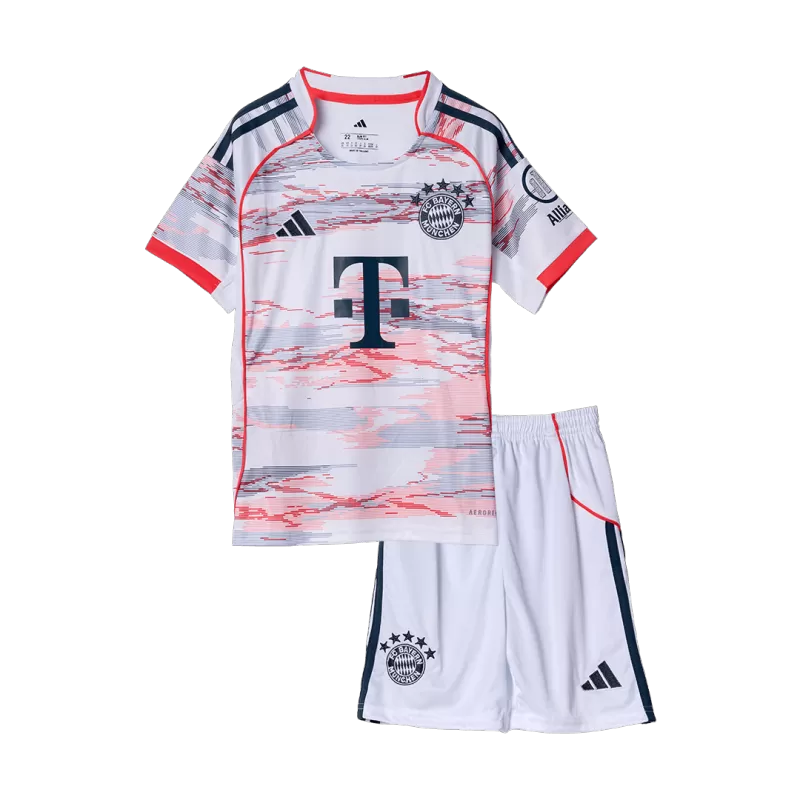 Bayern Munich Away Soccer Jersey Kit 2025/26 Kids(Jersey+Shorts)