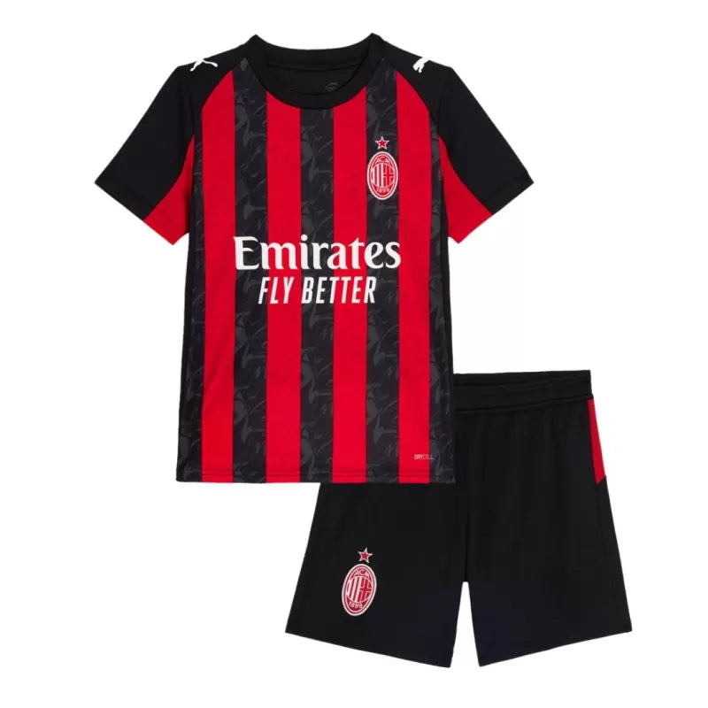 Kids AC Milan Custom Home Soccer Kits 2025/26