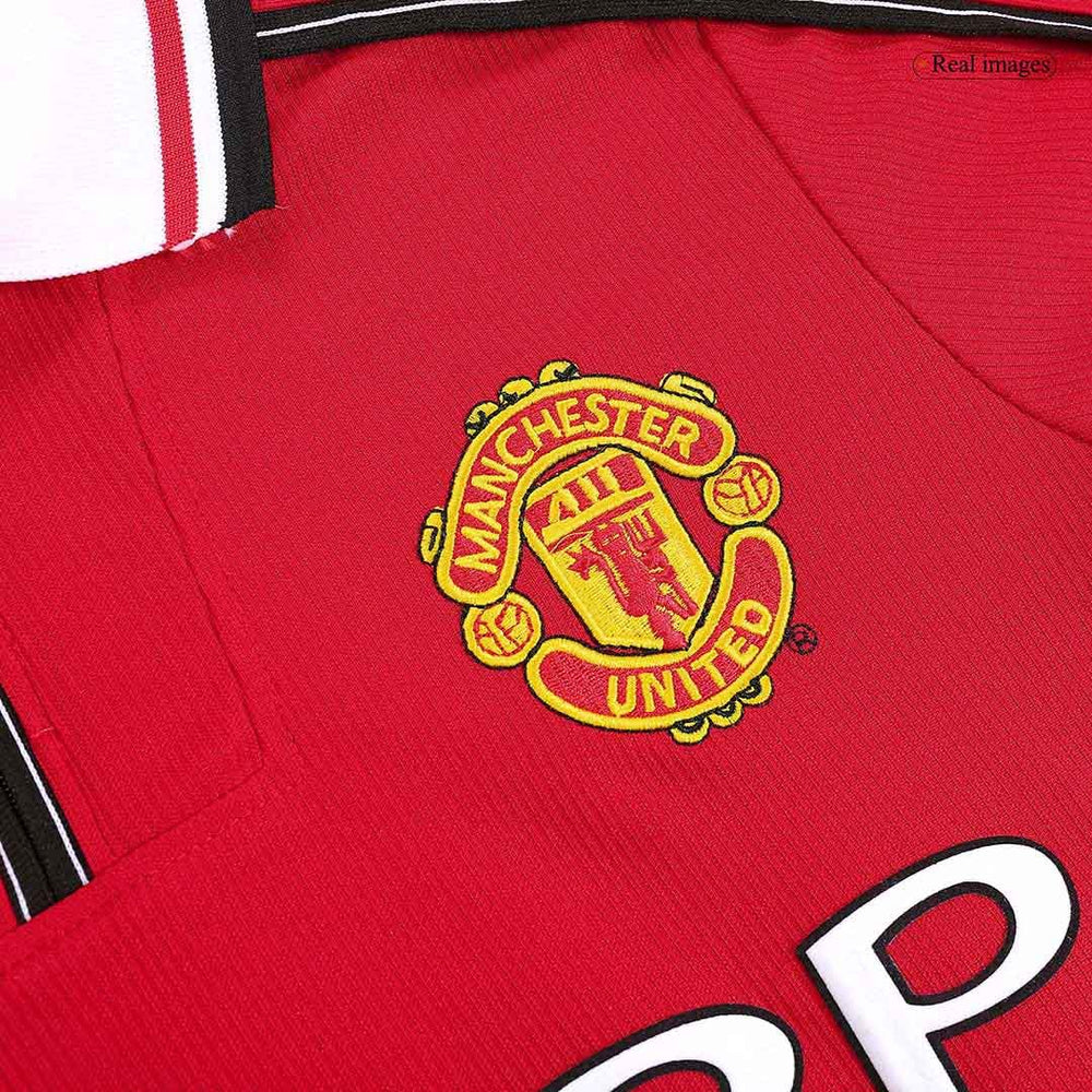 Retro Manchester United Home Long Sleeve Jersey 1998/00