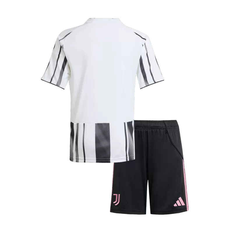 Juventus Home Soccer Jersey Kit 2025/26 Kids(Jersey+Shorts)