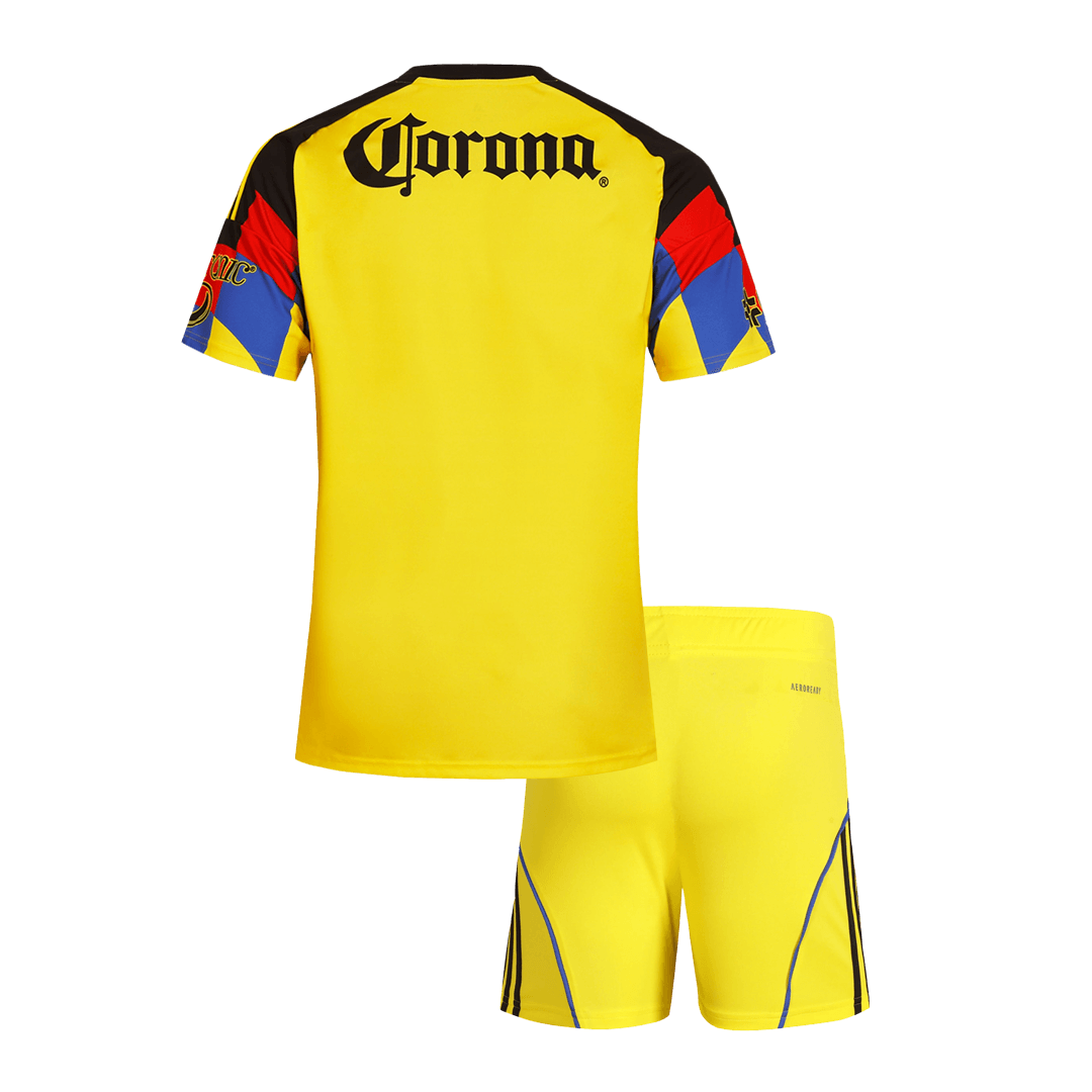 Club America Home Soccer Jersey Kit 2025/26 Kids(Jersey+Shorts)