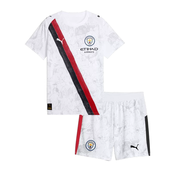 Manchester City Soccer Jersey Kit 2025/26 Kids(Jersey+Shorts)