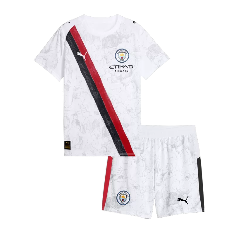 Manchester City Soccer Jersey Kit 2025/26 Kids(Jersey+Shorts)