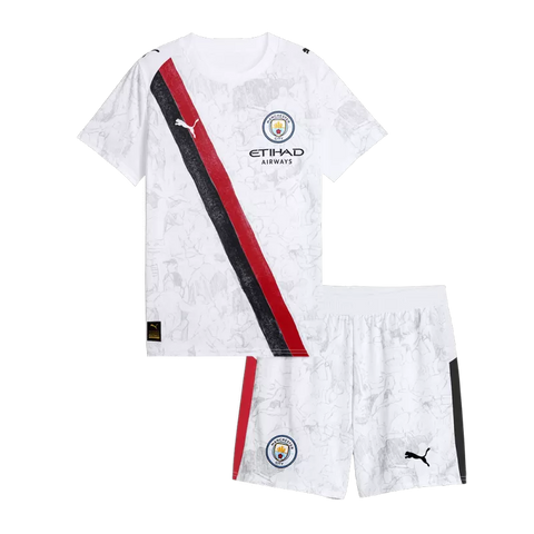 Manchester City Soccer Jersey Kit 2025/26 Kids(Jersey+Shorts)