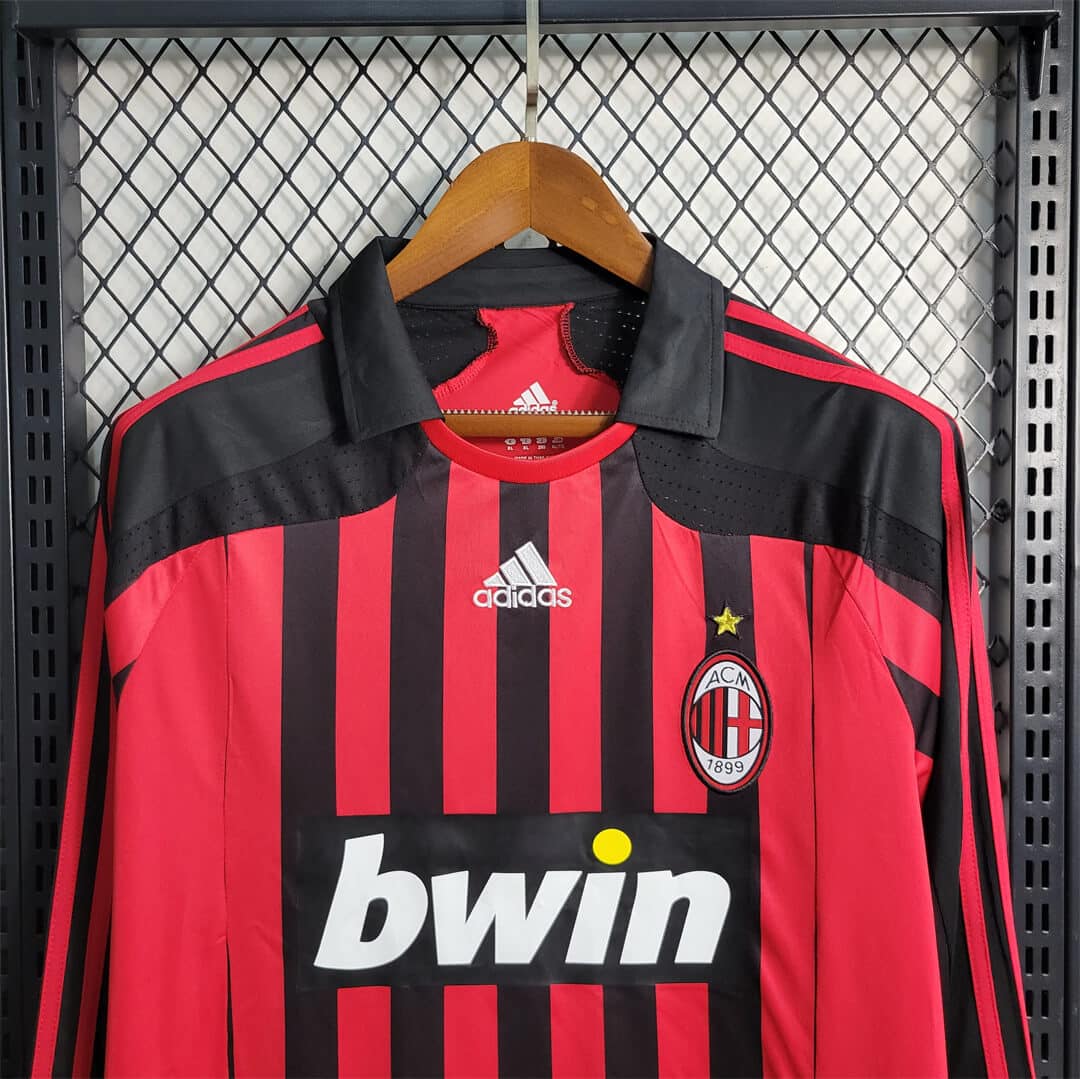 AC Milan 2007/2008 Home kit – Long sleeve