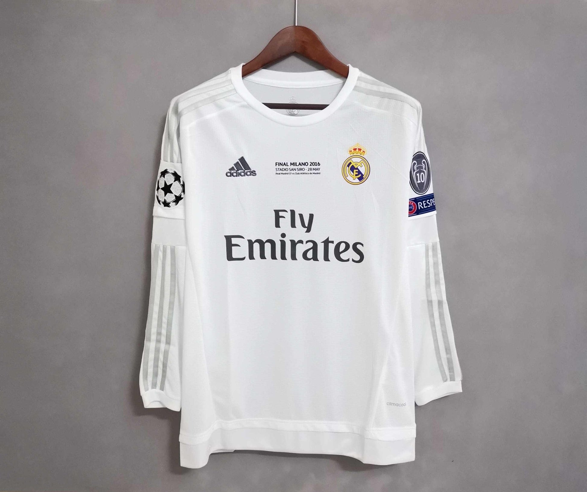 Real Madrid 2015/2016 Home kit -Long sleeve