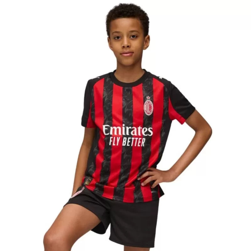 Kids AC Milan Custom Home Soccer Kits 2025/26