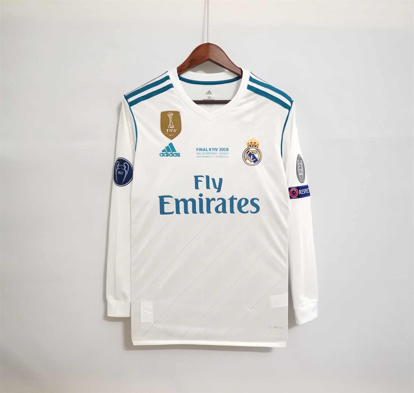 Real Madrid 2017/2018 Home Kit – long sleeves