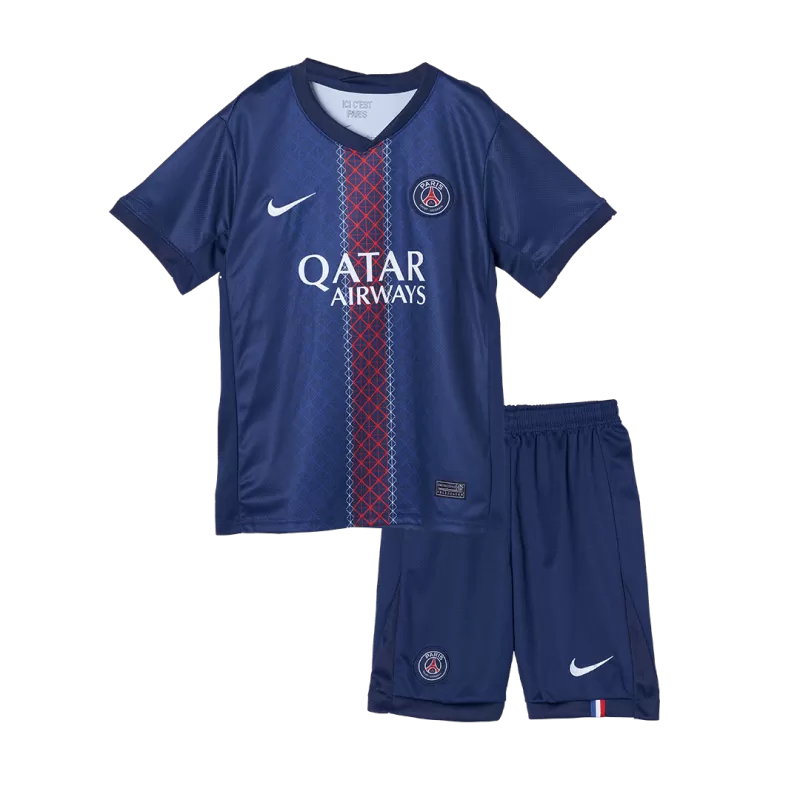 PSG Home Soccer Jersey Kit 2025/26 Kids(Jersey+Shorts)
