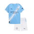 Manchester City Home Soccer Jersey Kit 2025/26 Kids(Jersey+Shorts)