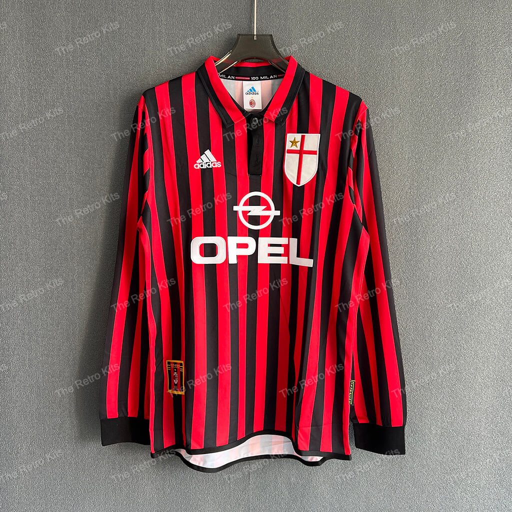 AC Milan 1999/2000 Home kit – Long sleeve