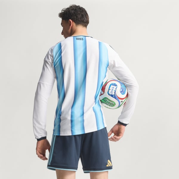 Argentina 26 Home Authentic Long Sleeve Jersey