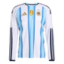 Argentina 26 Home Authentic Long Sleeve Jersey