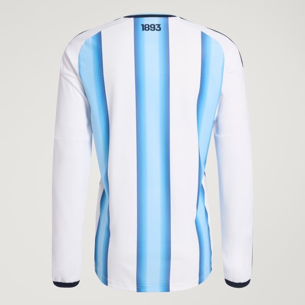Argentina 26 Home Authentic Long Sleeve Jersey