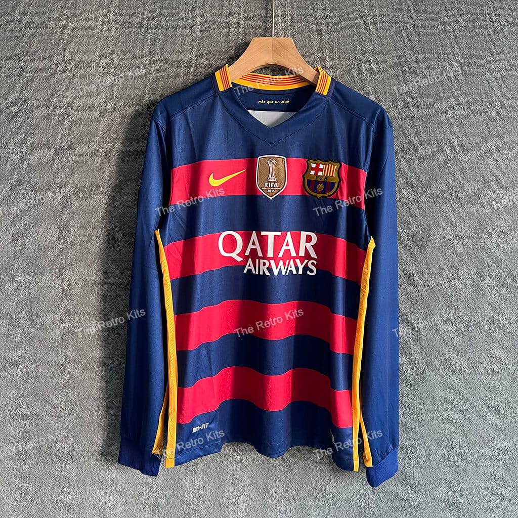 FC Barcelona 2015/2016 Home Kit – Long Sleeves