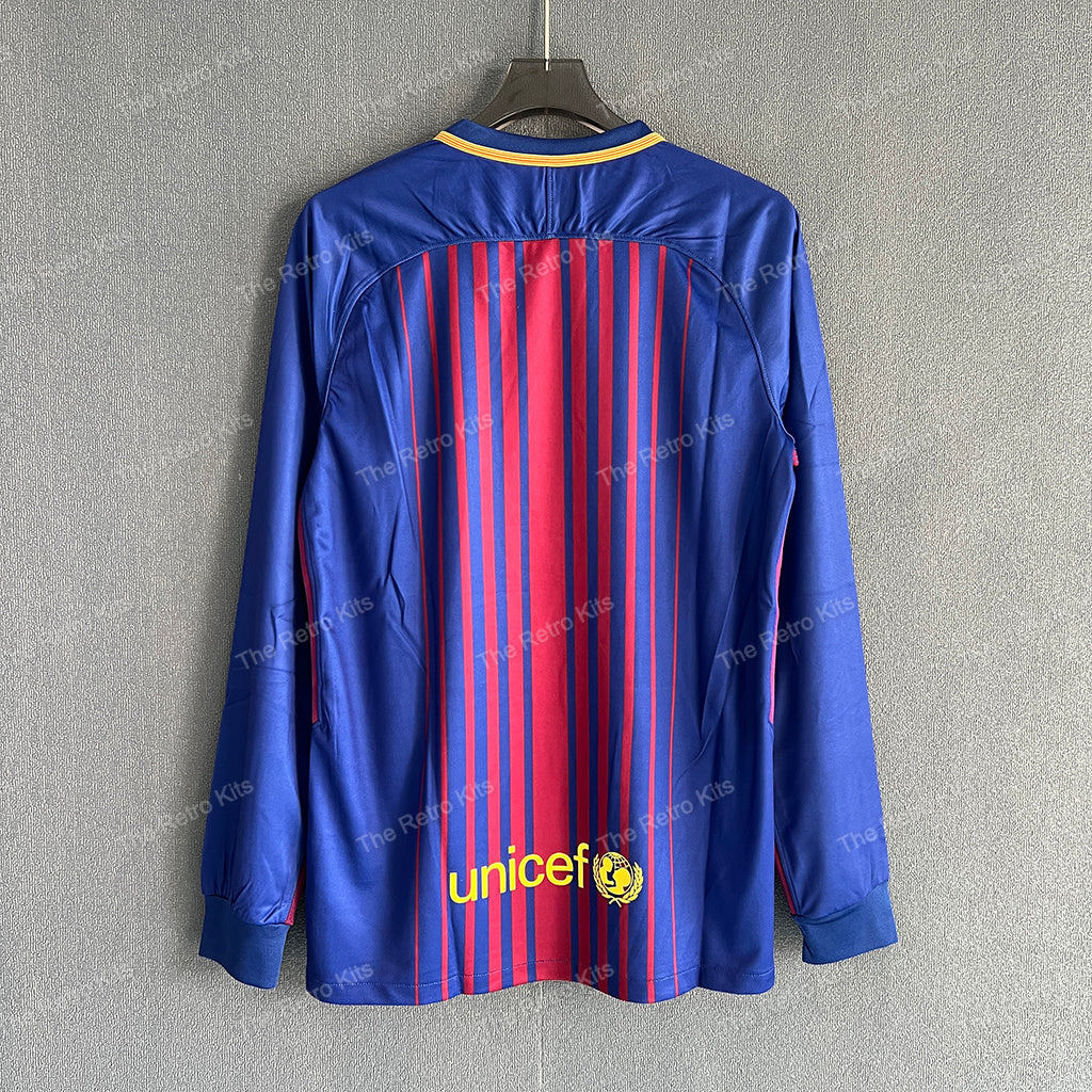 FC Barcelona 2017/2018 Home Kit – Long Sleeve