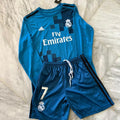 STOCK: REAL MADRID 2017 LONG SLEEVES KIDS SIZE (26-RONALDO)