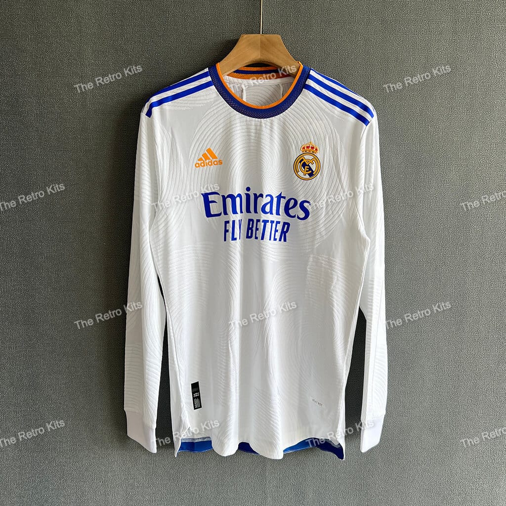 Real Madrid 2021/2022 Home kit Long Sleeve – Player version