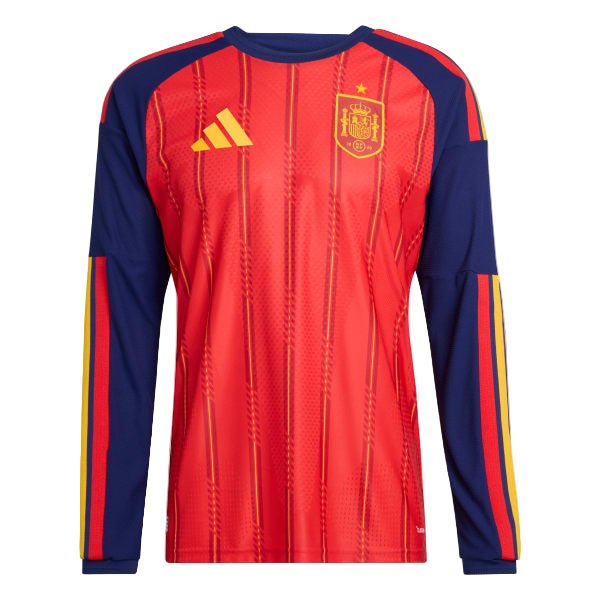 Spain 26 Home Authentic Long Sleeve Jersey