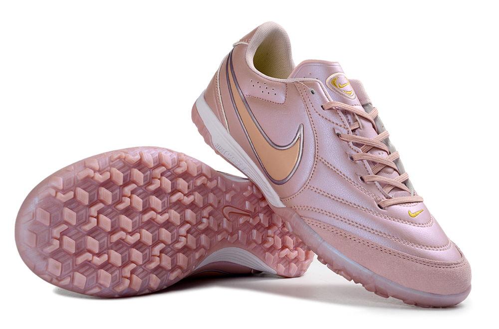 Tiempo Legend Elite TF pink and gold turf shoe, view 5