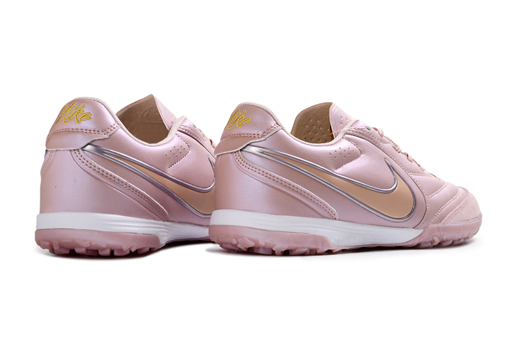 Tiempo Legend Elite TF pink and gold turf shoe, view 6