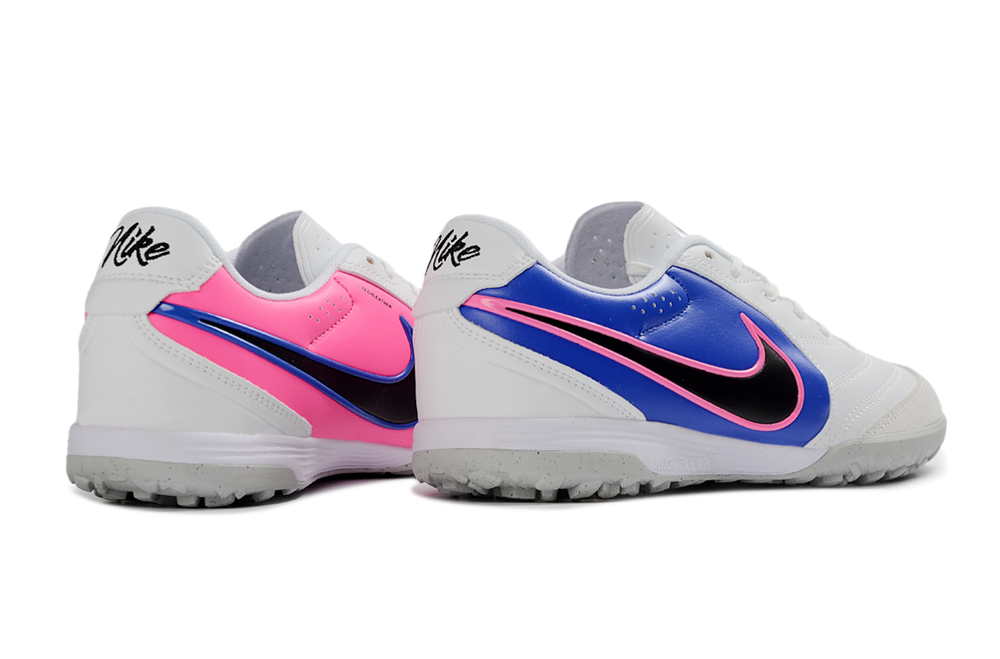 Tiempo Legend Elite TF white and royal blue turf shoe, view 4