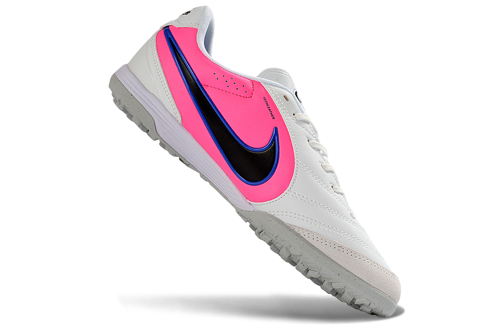 Tiempo Legend Elite TF white and royal blue turf shoe, view 7