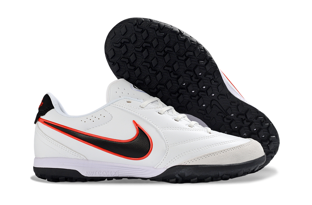 Tiempo Legend Elite TF white and black and red turf shoe, view 6