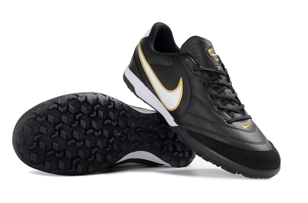 Tiempo Legend Elite TF black and white and gold turf shoe, view 5
