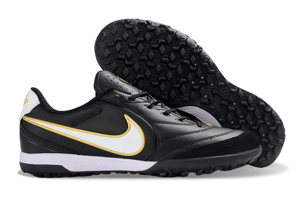 Tiempo Legend Elite TF black and white and gold turf shoe, view 6