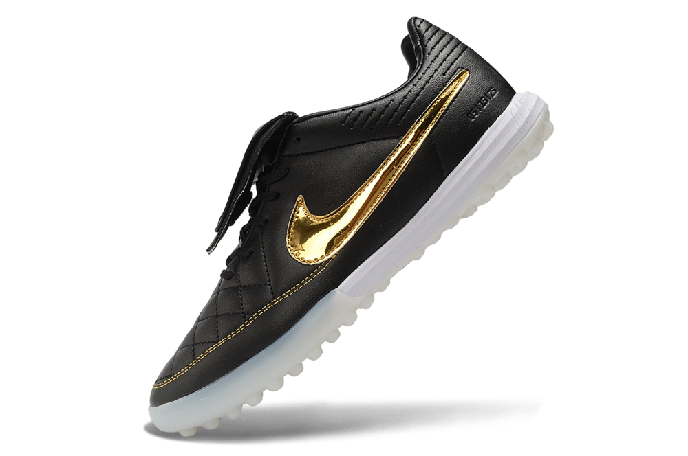 Tiempo Legend SE TF black and gold turf shoe, view 3