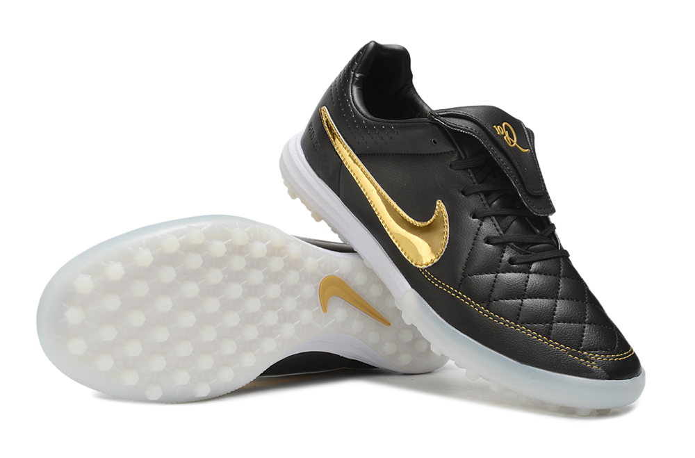 Tiempo Legend SE TF black and gold turf shoe, view 4