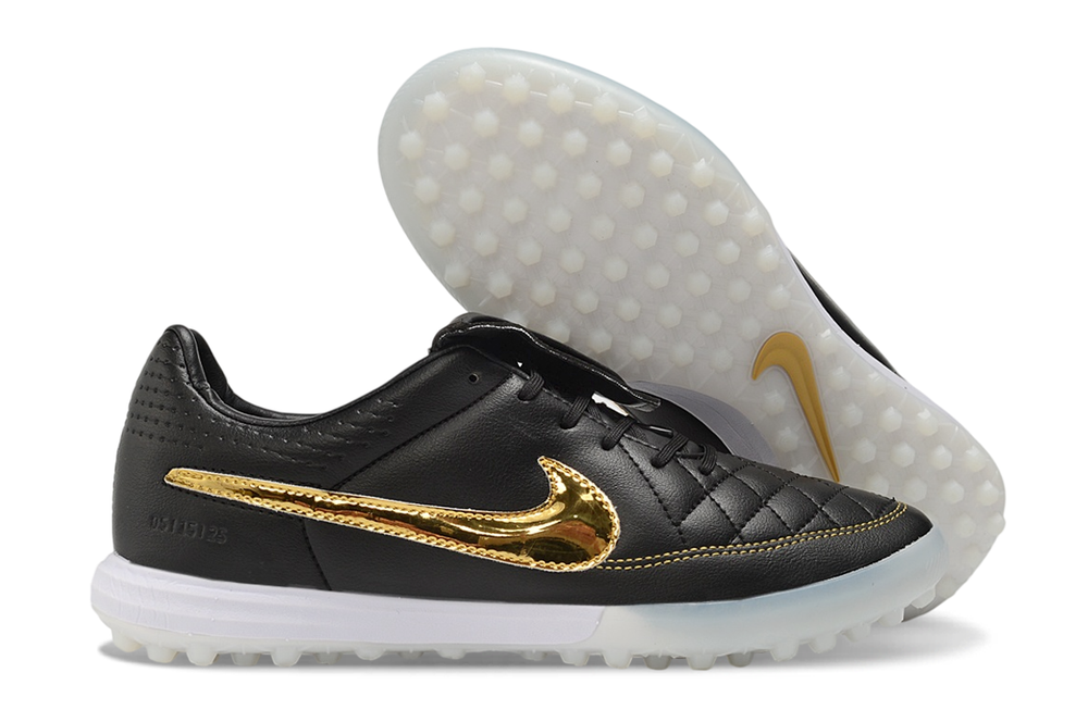 Tiempo Legend SE TF black and gold turf shoe, view 6