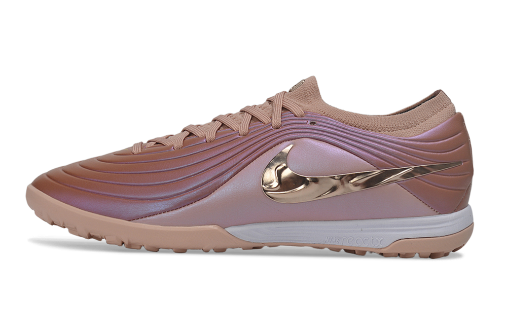 Tiempo Legend Elite TF rose gold turf shoe, side view