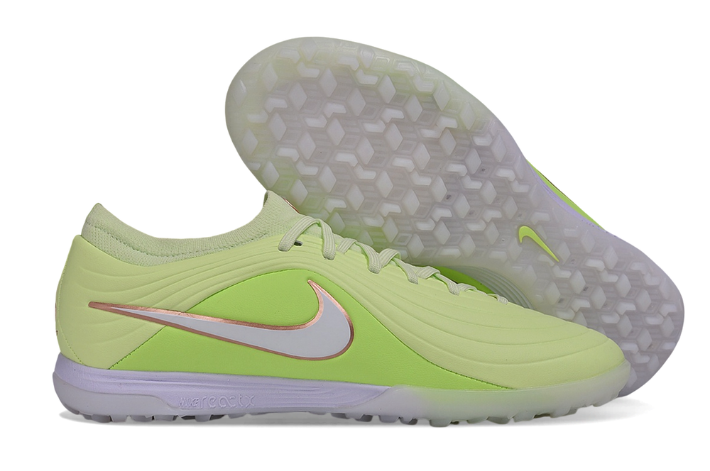 Tiempo Legend Elite TF lime and silver turf shoe, view 2