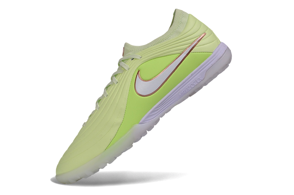 Tiempo Legend Elite TF lime and silver turf shoe, view 4