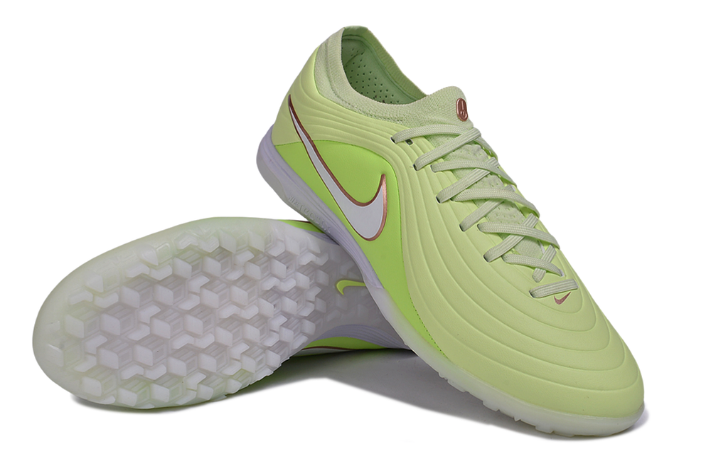 Tiempo Legend Elite TF lime and silver turf shoe, view 5